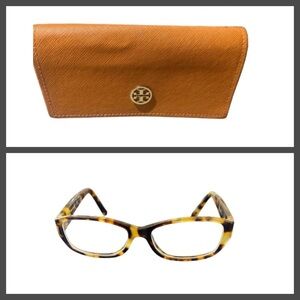 Tory Burch Authentic Designer Tortoiseshell Eyeglasses Frames w/Original Case